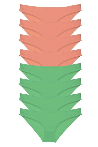 biçomi 8 adet Eko Set Likralı Kadın Slip Külot Pudra Yeşil ürün görseli