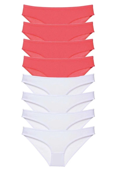 biçomi 8 adet Eko Set Likralı Kadın Slip Külot Fuşya Beyaz ürün görseli