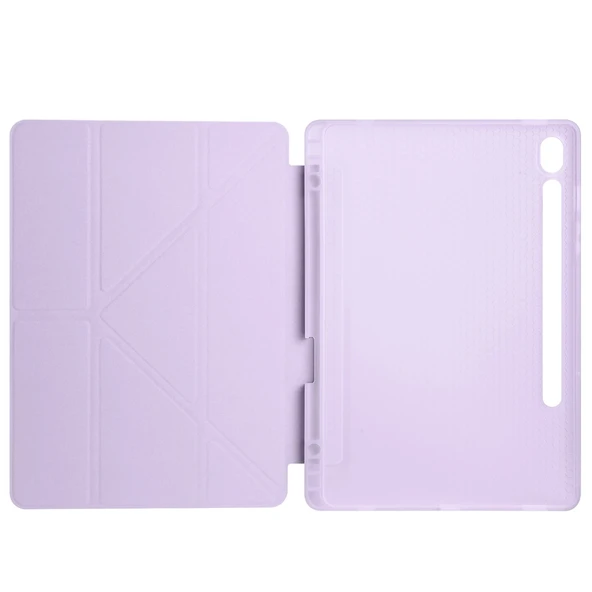 Galaxy Tab S10 FE Kılıf Zore Tri Folding Kalem Bölmeli Standlı Kılıf - 3