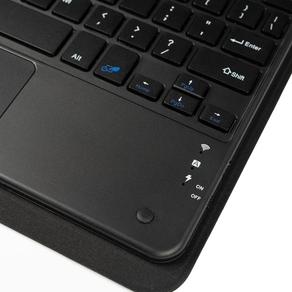 Apple iPad 11.Nesil 2025 Zore Border Keyboard Bluetooh Bağlantılı Standlı Klavyeli Tablet Kılıfı - 4
