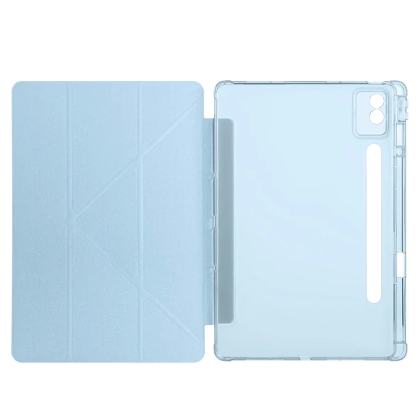 Lenovo Idea Tab Pro 12.7 TB-373FU Kılıf Zore Tri Folding Kalem Bölmeli Standlı Kılıf - Resim 9
