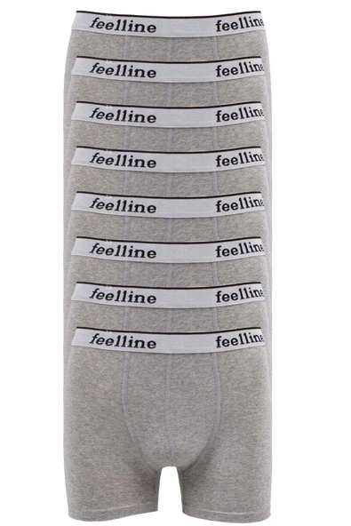 biçomi 8 adet Feelline Gri Pamuklu Doğal Likralı Erkek Boxer ürün görseli