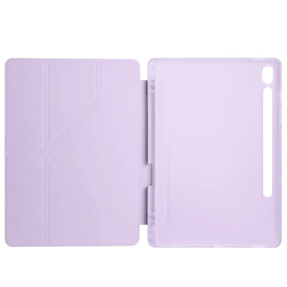 Galaxy Tab S10 Lite Kılıf Zore Tri Folding Kalem Bölmeli Standlı Kılıf - Resim 3