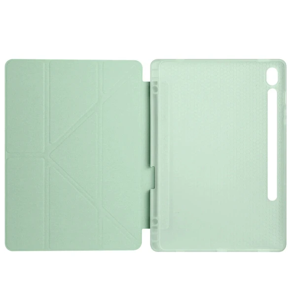 Galaxy Tab S10 Lite Kılıf Zore Tri Folding Kalem Bölmeli Standlı Kılıf - Resim 8