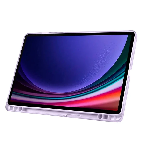 Galaxy Tab S10 FE Kılıf Zore Tri Folding Kalem Bölmeli Standlı Kılıf - 4