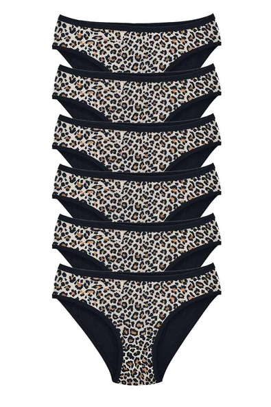 biçomi 6 Adet Leopar Desenli Likralı Yumuşak Dokulu Kadın Slip Külot ürün görseli