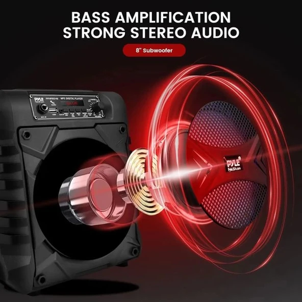 Pyle Taşınabilir Bluetooth PA Hoparlör Sistemi PPHP854B - 2
