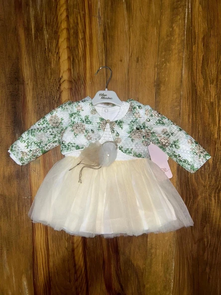 BİÇOMİ 9-18 aylık prenses elbise sarı