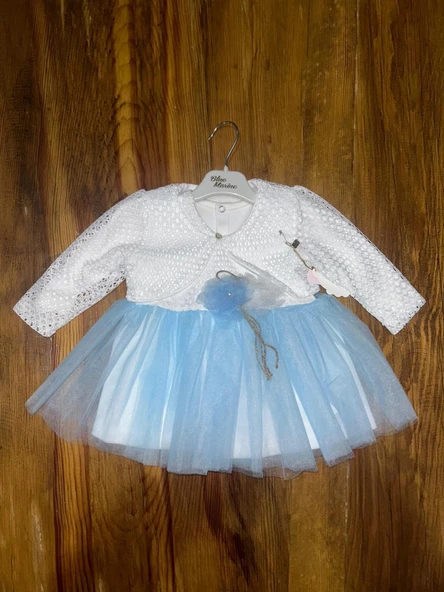 BİÇOMİ 9-18 aylık prenses elbise mavi ürün görseli