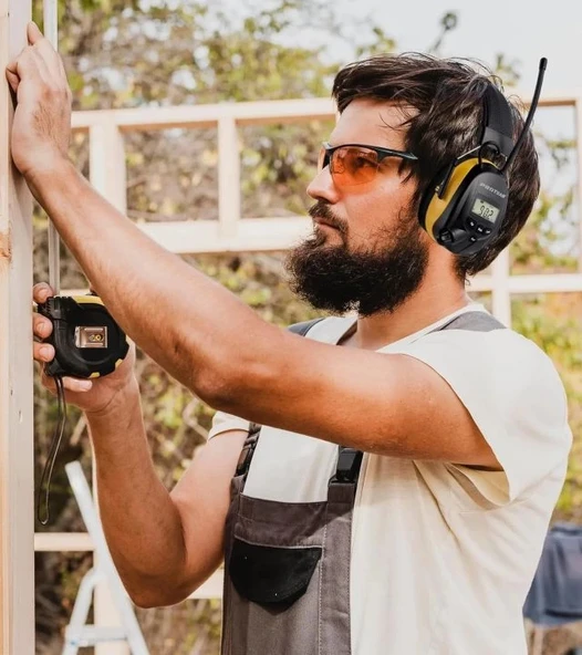 PROTEAR AM FM Dijital Ekranlı Radyo Kulaklıkları - Sarı - 2