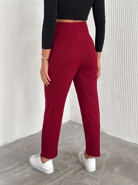 BİÇOMİ örme krep pantolon çift düğmeli - Resim 7