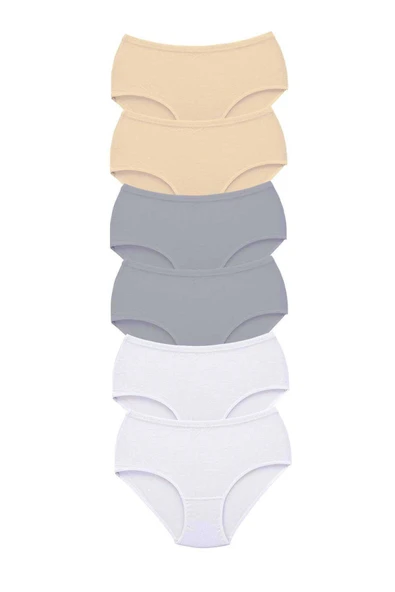 biçomi 6 Adet Tutku Kadın Yüksek Bel Bato Kalın Lastik Külot S20 ürün görseli