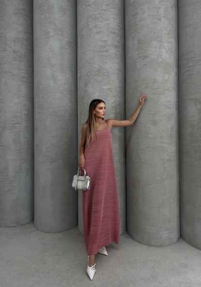 BİÇOMİ Piliseli uzun elbise - Resim 4