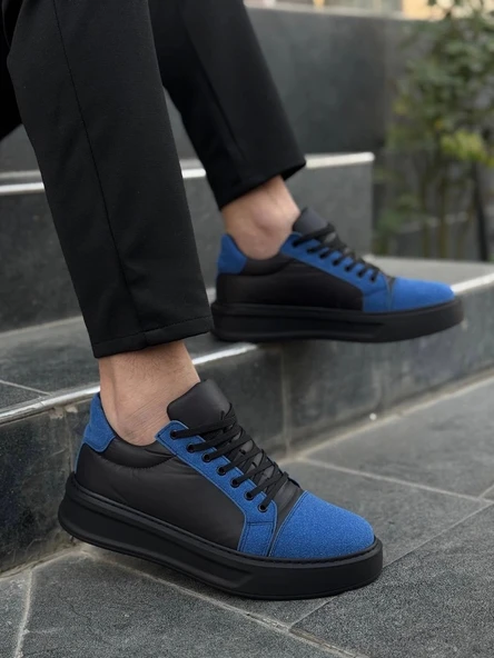 BİÇOMİ KB-X46 Kuback Siyah Sax Mavi Yüksek Siyah Taban Günlük Spor Ayakkabı ürün görseli