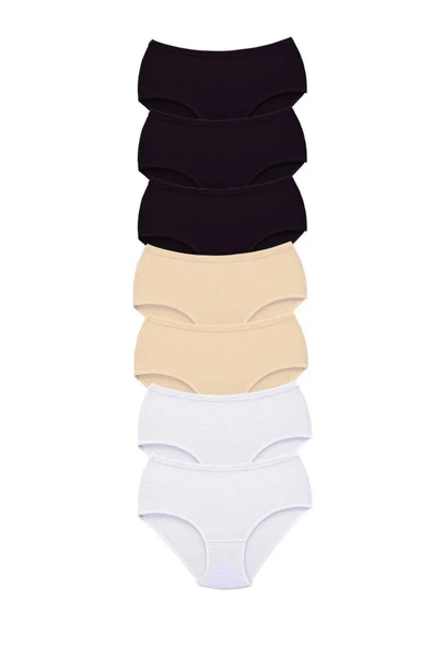 biçomi 7 Adet Tutku Kadın Yüksek Bel Bato Kalın Lastik Külot S15 ürün görseli