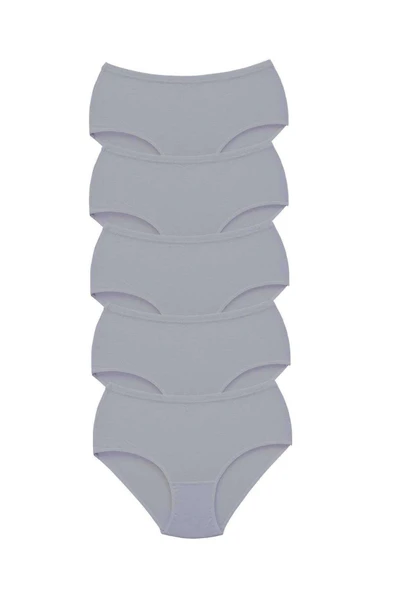 biçomi 5 Adet Tutku Kadın Yüksek Bel Bato Kalın Lastik Külot Gri ürün görseli