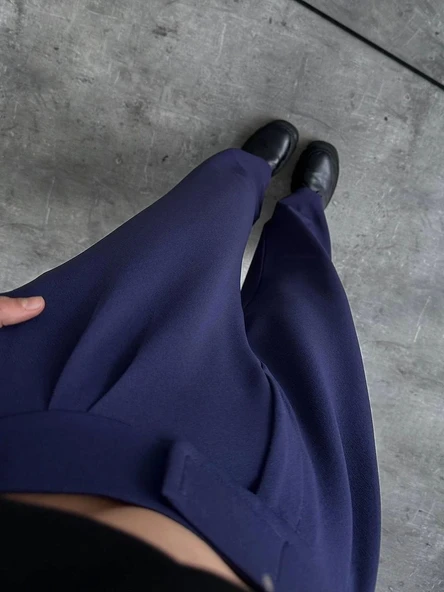 BİÇOMİ Cırtlı palazzo pantolon - Resim 3