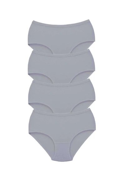 biçomi 4 Adet Tutku Kadın Yüksek Bel Bato Kalın Lastik Külot Gri ürün görseli