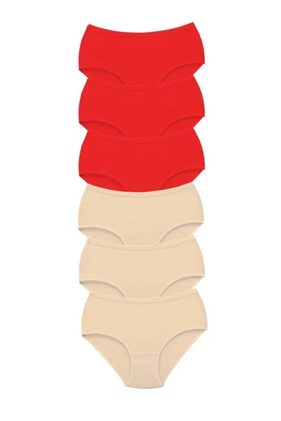 biçomi 6 Adet Tutku Kadın Yüksek Bel Bato Kalın Lastik Külot S5 ürün görseli