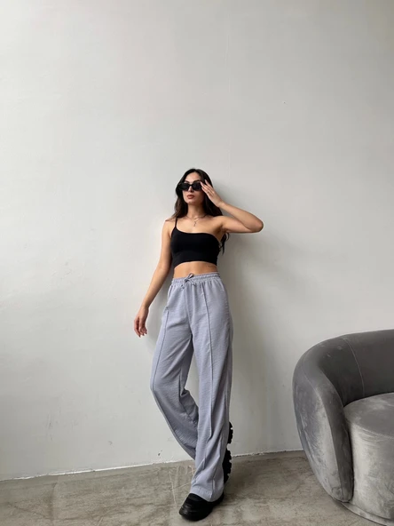 BİÇOMİ Çımalı keten pantolon - Resim 3