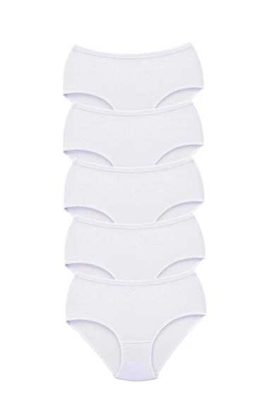 biçomi 5 Adet Tutku Kadın Yüksek Bel Bato Kalın Lastik Külot Beyaz ürün görseli