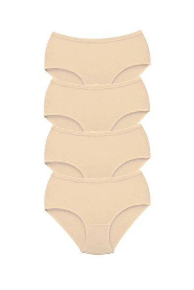 biçomi 4 Adet Tutku Kadın Yüksek Bel Bato Kalın Lastik Külot Ten ürün görseli