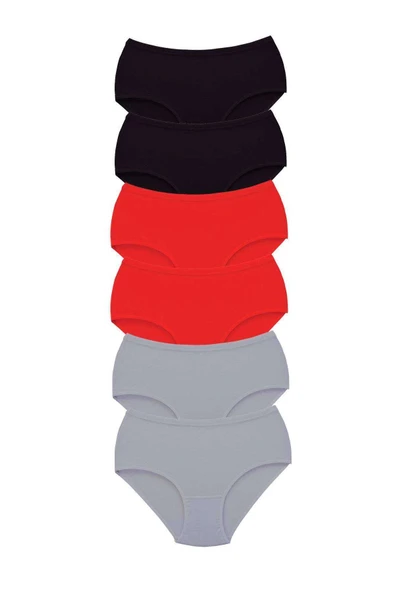 biçomi 6 Adet Tutku Kadın Yüksek Bel Bato Kalın Lastik Külot S12 ürün görseli