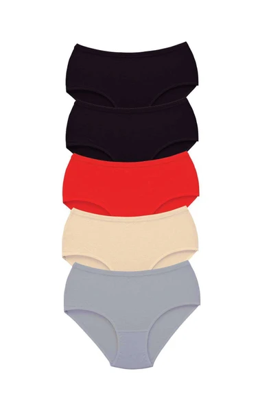 biçomi 5 Adet Tutku Kadın Yüksek Bel Bato Kalın Lastik Külot S12 ürün görseli