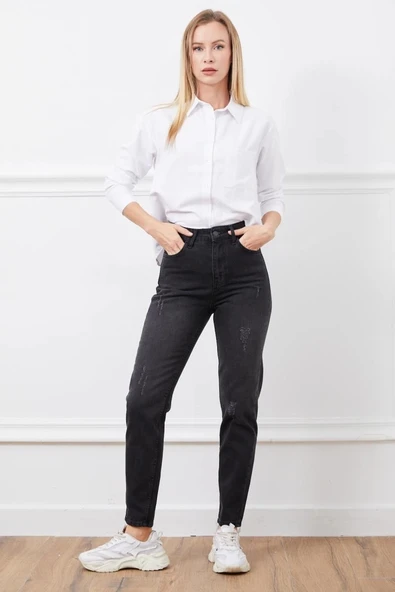 BİÇOMİ Yüksek bel mont jean pantolon - 1
