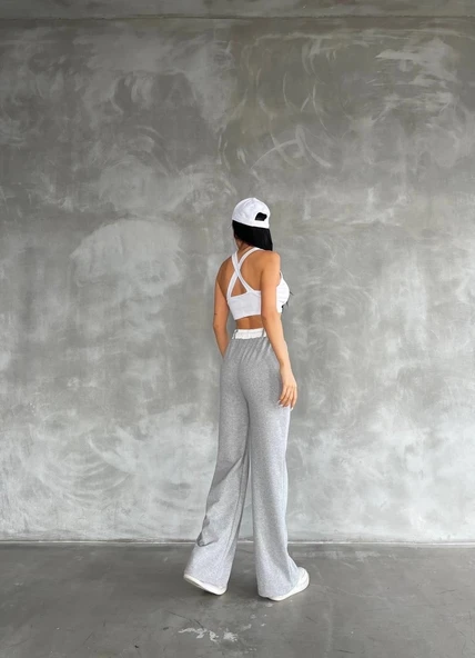 BİÇOMİ Garnili bol paça pantolon - Resim 2