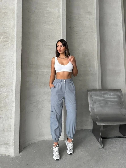 BİÇOMİ Jogger lastik paça pantolon - Resim 3