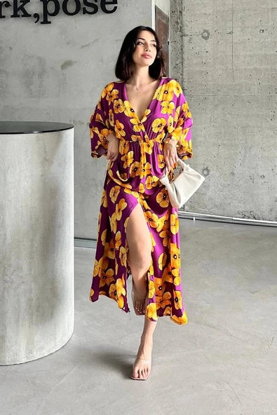 BİÇOMİ Çiçek baskılı elbise ürün görseli