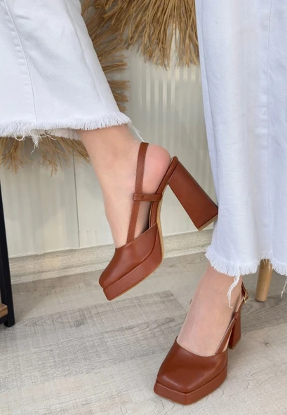 BİÇOMİ Mety Taba Cilt Topuklu Ayakkabı ürün görseli