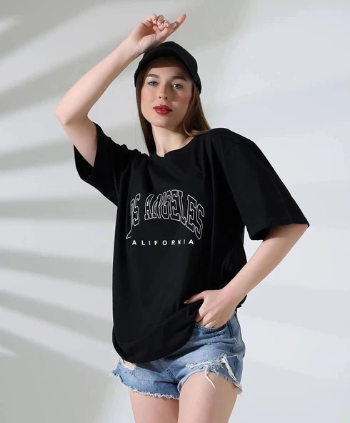 BİÇOMİ Angeles baskılı tişört - Resim 2