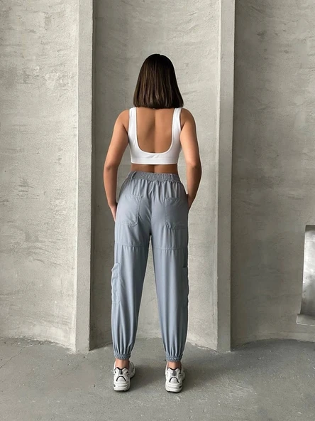 BİÇOMİ Jogger lastik paça pantolon - Resim 5