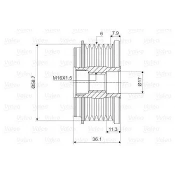 ALTERNATOR KASNAGI (RULMANLI) BOXER III DUCATO IIII JUMPER III 22DT PUMA TRANSIT TOURNEO 2,2HDI / 2, - VALEO 588033 - 1