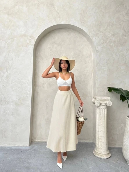 BİÇOMİ Uzun astarlı etek - Resim 2