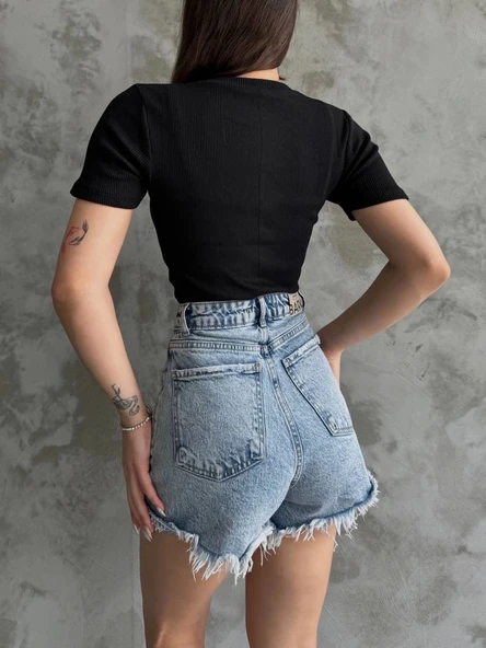 BİÇOMİ Üçlü kalp nakışlı bluz - Resim 5