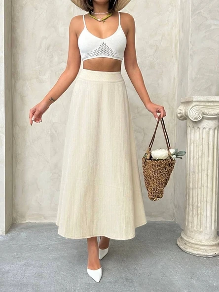 BİÇOMİ Uzun astarlı etek ürün görseli