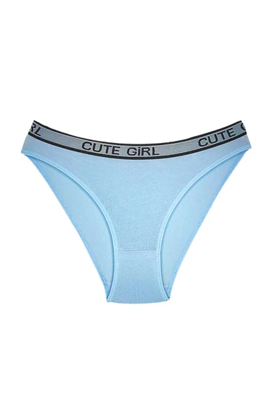 biçomi 5 Adet Beli Yazılı Pamuklu Kalın Lastik Kadın Slip Külot - Resim 6