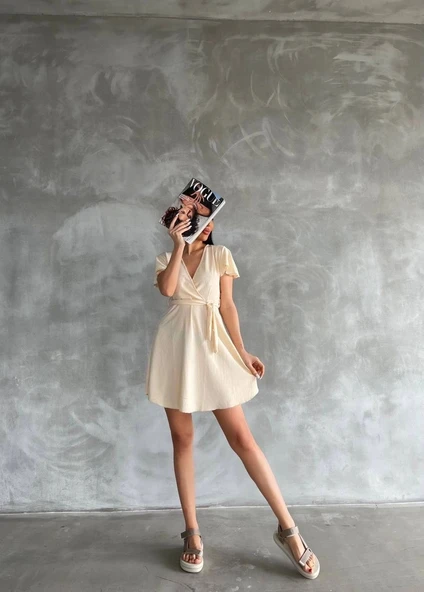 BİÇOMİ Bürümcük mini boy elbise - Resim 3