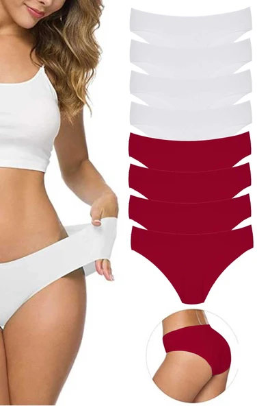 biçomi 8 Adet Kadın Dikişsiz Lazer Kesim Esnek İz yapmayan Külot S5 ürün görseli