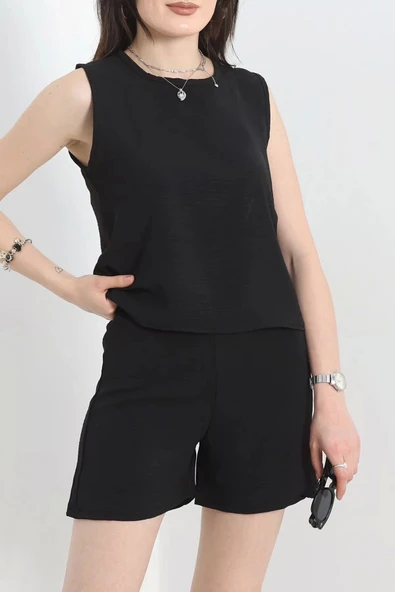 BİÇOMİ Şortlu Ayrobin takım siyah - Resim 5