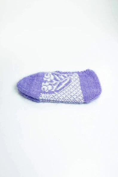 biçomi El Örgüsü Kışlık Şık Kadın Yün Patik D2 - Resim 2