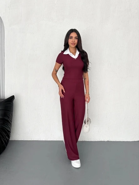 BİÇOMİ Ottoman kumaş beyaz gömlek yaka takım s4142