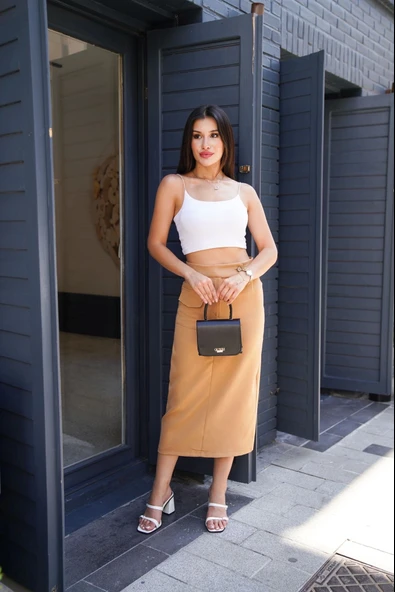 BİÇOMİ Uzun düğmeli etek - Resim 2