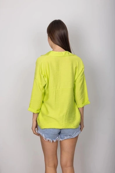 BİÇOMİ Cepli salaş gömlek t1010 - Resim 3