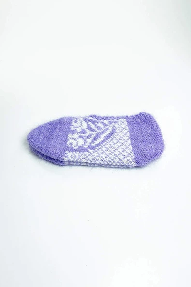 biçomi 2 Çift El Örgüsü Kışlık Şık Kadın Yün Patik Set 1 - Resim 2