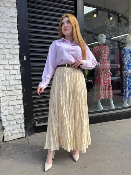 BİÇOMİ Kraş etek krem - 3