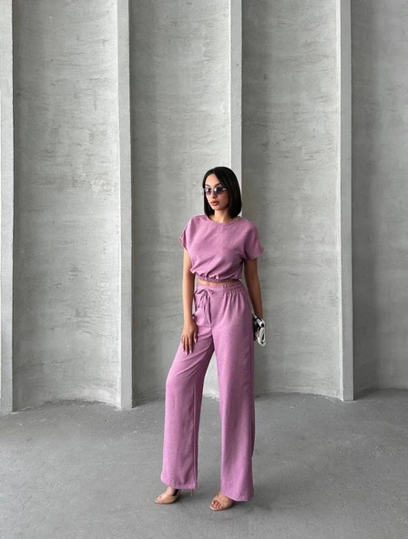 BİÇOMİ Bluz pantolon takım s255057 - Resim 3